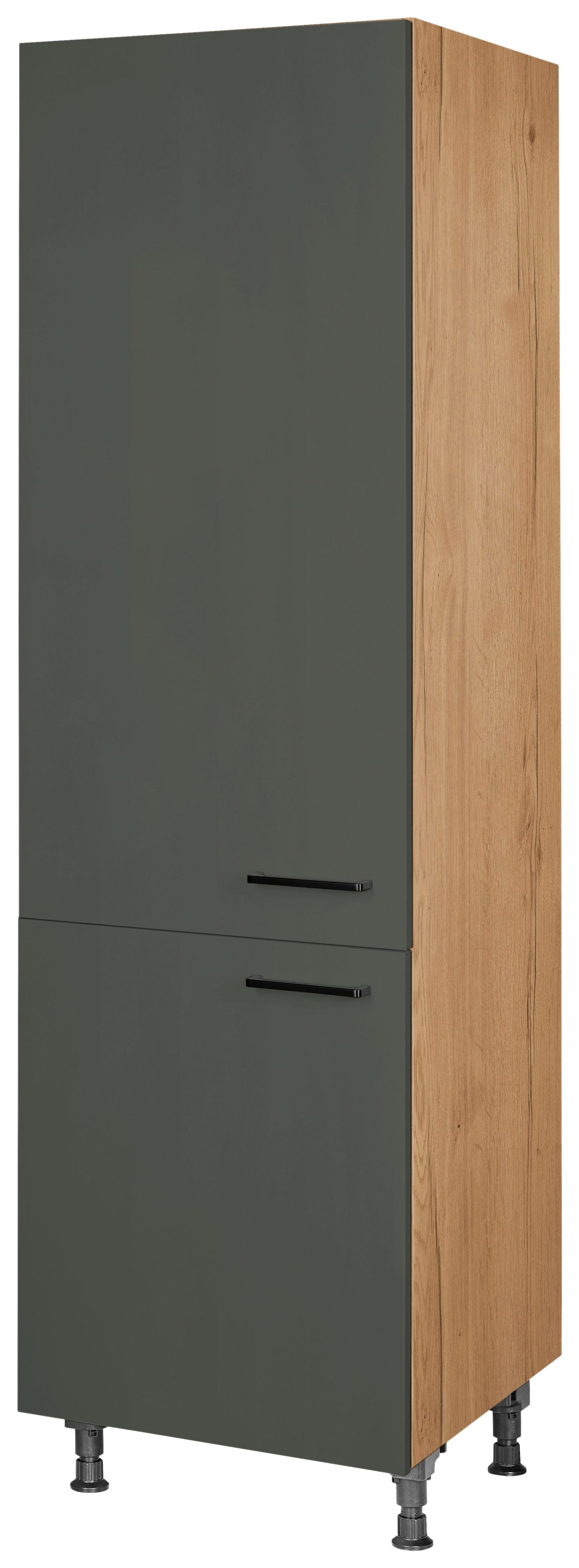 Geschirrschrank Easytouch - Eichefarben/Grün, MODERN, Holzwerkstoff (60/216,6/58cm) - Nobilia