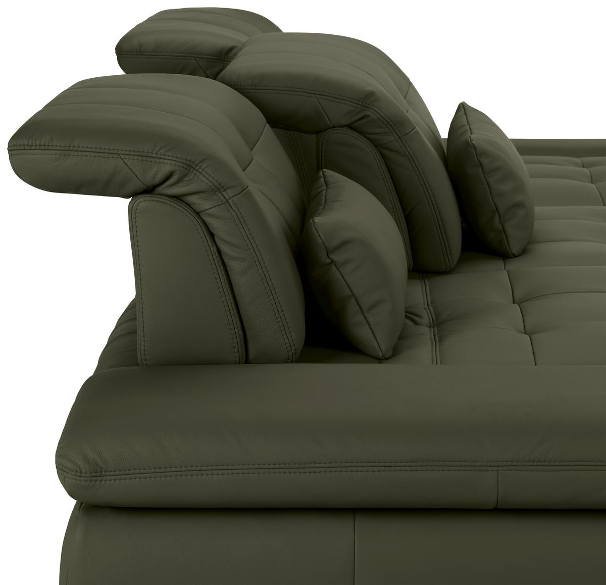Rohová sedačka SANFINO, pravá, antracitová pravá kůže - barvy chromu/antracitová, Konvenční, kov/kůže (305/199cm) - Premium Living