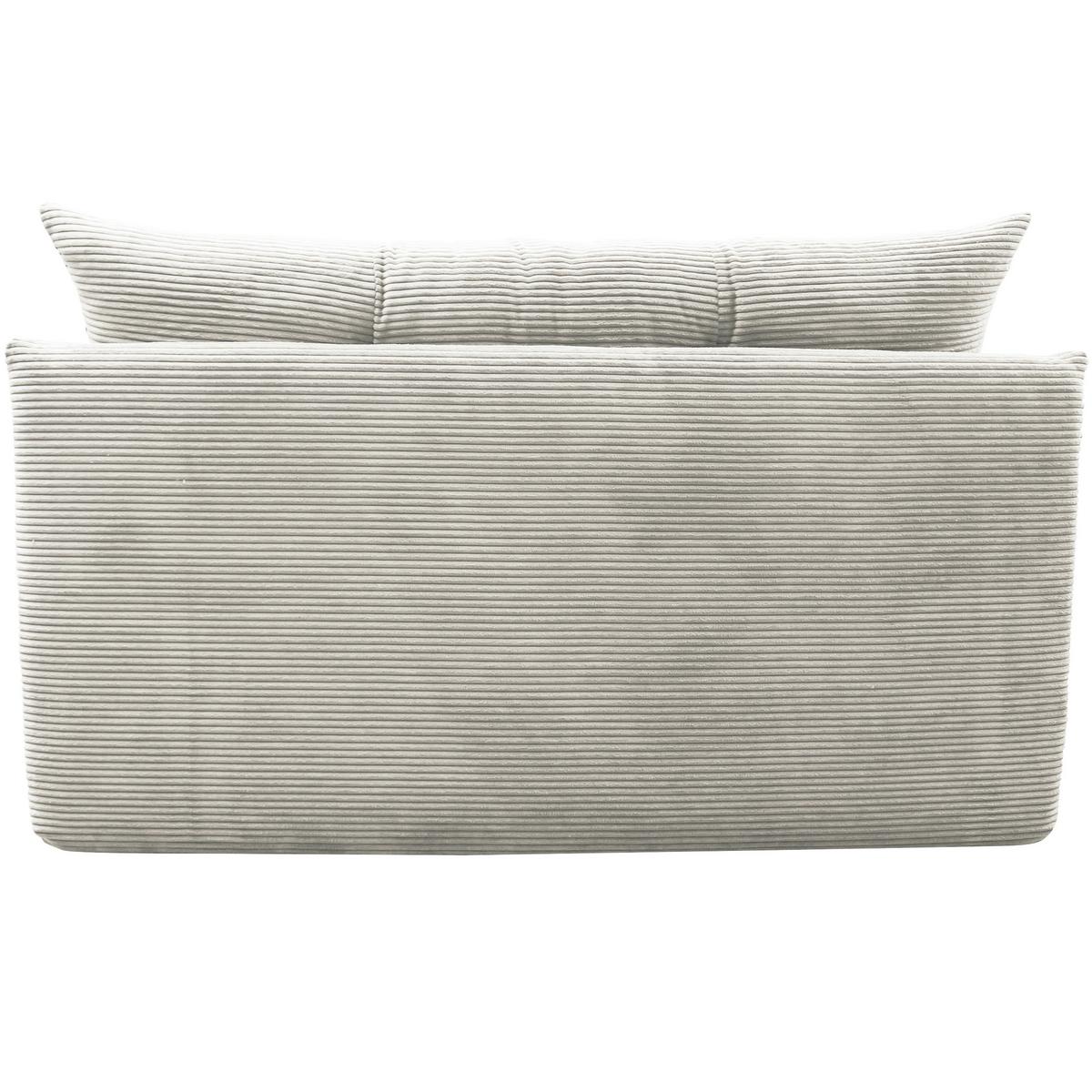 Schlafsofa mit Bettkasten Yellow B: 154 cm Cord Weiß - Schwarz/Weiß, Design, Textil (154/93/85cm) - MID.YOU