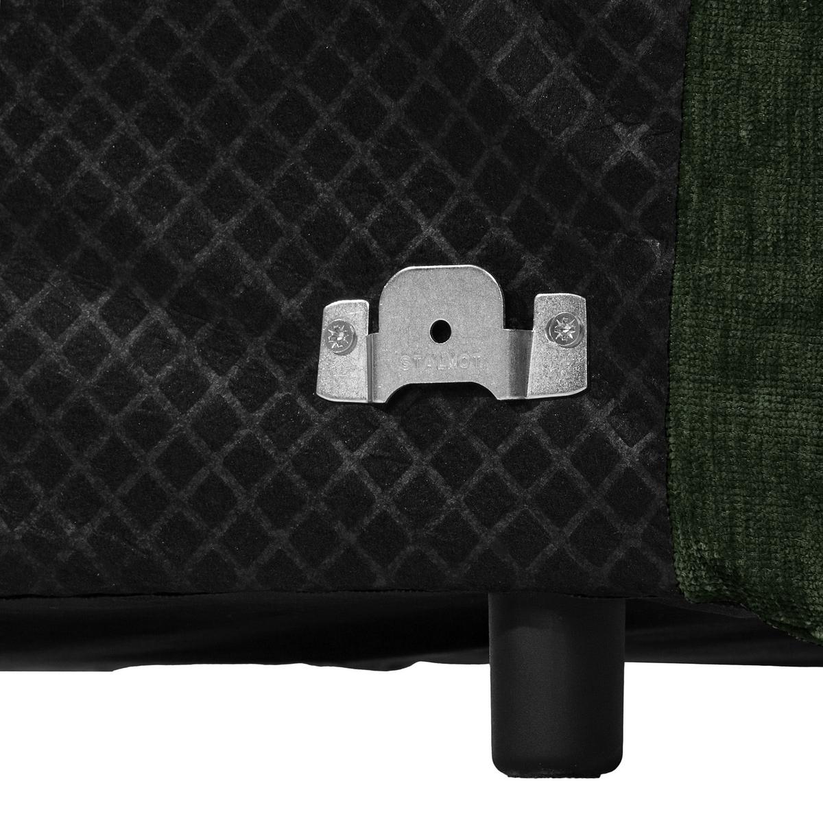 Bigsofa Fluffy, Dunkelgrün B: 285 Cm - Dunkelgrün/Schwarz, MODERN, Textil (285/87/184cm) - Trendmanufaktur