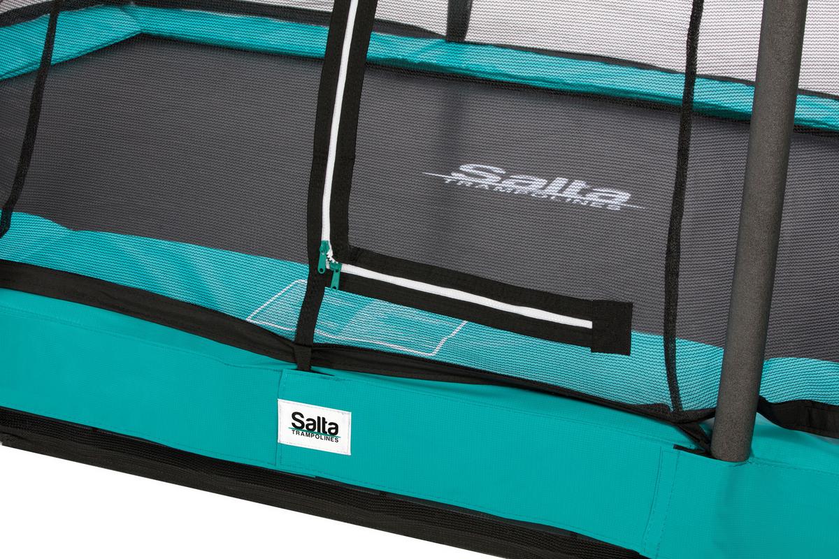 Trampolin Salta Comfort Edition Ground - Grün, Basics, Metall (214/153cm) - Salta