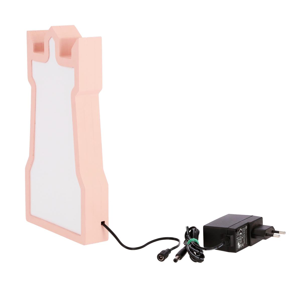 Kindertischleuchte 41-11633 Tower - Pink, Basics, Holzwerkstoff/Kunststoff (16/3.5/28.5cm)