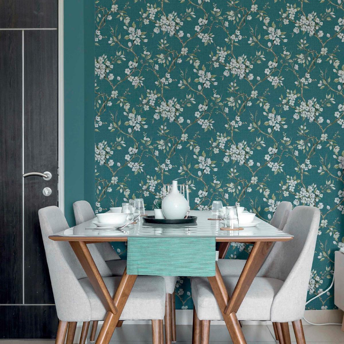 Vliestapete 116630 - Blau/Grün, Basics, Papier/Kunststoff (52/1000cm)