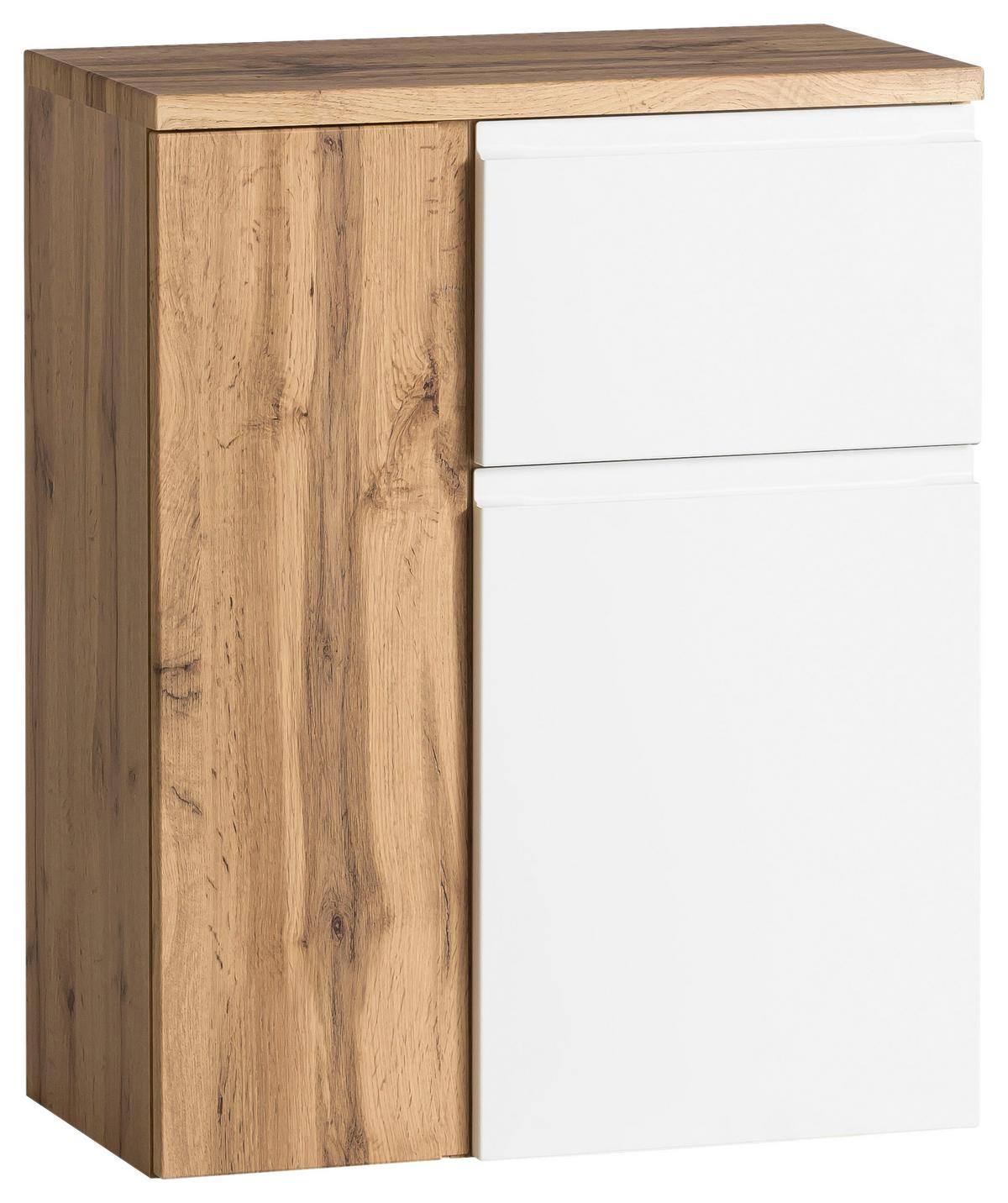Hängeschrank Varese BxH: 65 79cm Weiß/Wotaneiche Dekor - Eiche Wotan/Weiß, MODERN, Holzwerkstoff (65/79/35cm) - Held