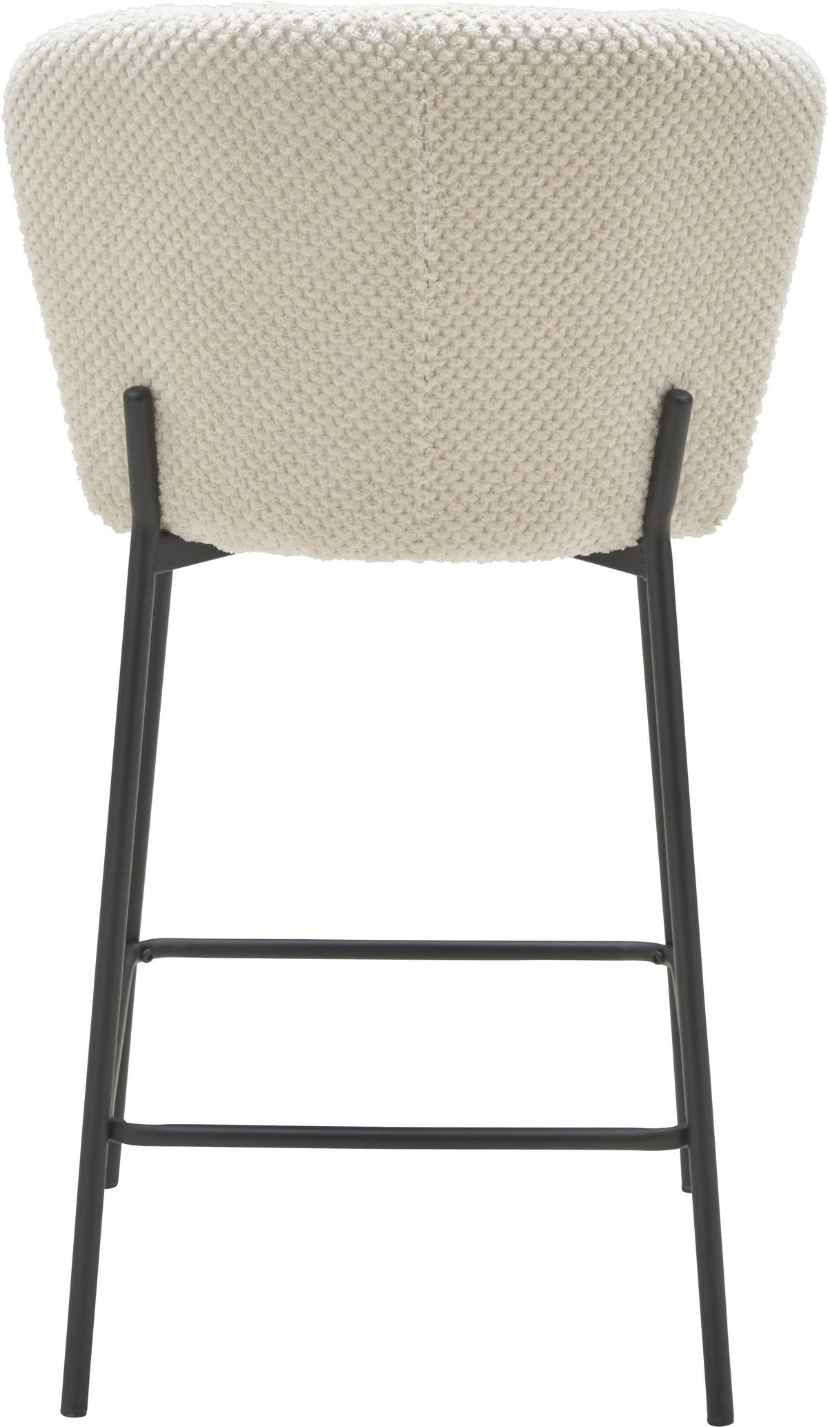 Barhocker Paris - Beige/Schwarz, LIFESTYLE, Holz/Textil (55/101/59cm) - Livetastic