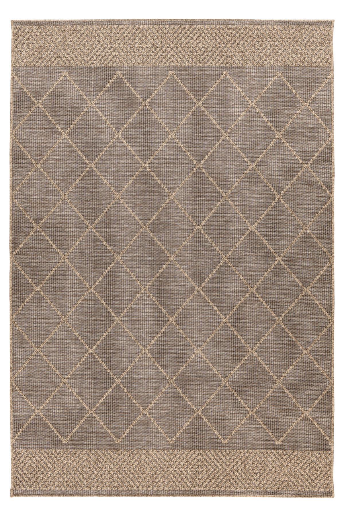 Flachwebteppich My Oslo 710 - Taupe, Design, Textil (120/170cm) - Obsession