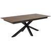Esstisch ausziehbar Heaven 200-240x100x75,5cm Schwarz - Schwarz/Braun, Design, Keramik/Metall (200-240/100/75,5cm) - MID.YOU