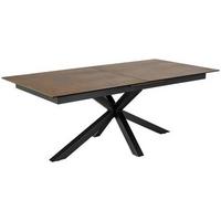Esstisch ausziehbar Heaven 200-240x100x75,5cm Schwarz - Schwarz/Braun, Design, Keramik/Metall (200-240/100/75,5cm) - MID.YOU