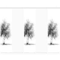 Flächenvorhang Tree 5er Set - Grau Hochglanz/Weiß, Natur, Textil (60/245cm)