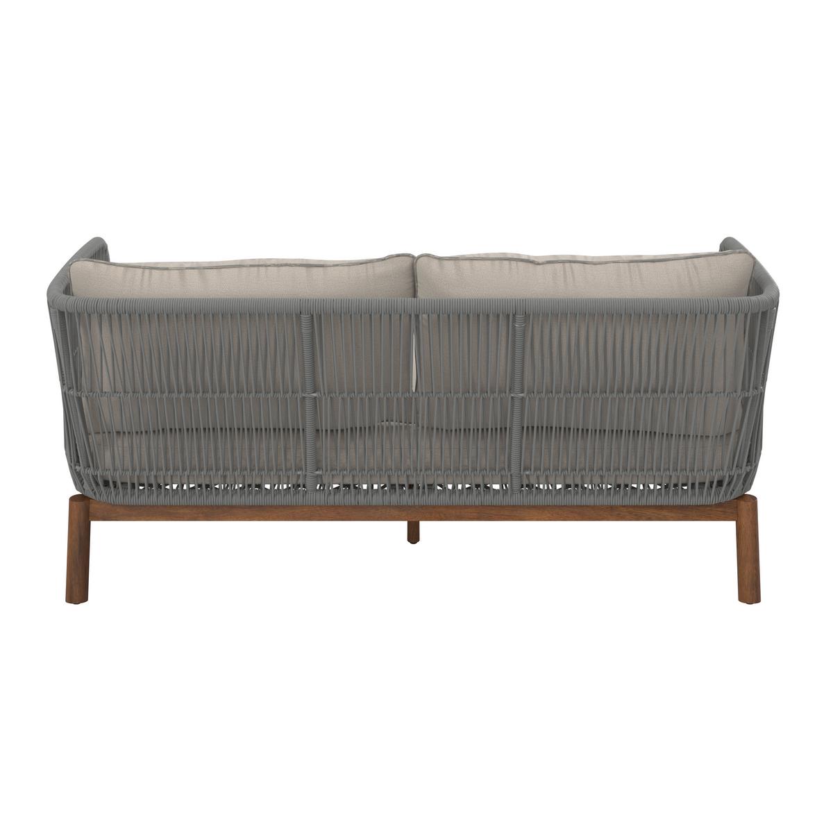 TERASOVÁ SEDACÍ SOUPRAVA MALENE - krémová/přírodní barvy, Moderní, kov/dřevo (168/70,5/80cm) - Bessagi Garden