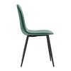 Zamatová Stolička Lio Zelená - zelená, Moderný, kov/drevo (43/86/55cm) - Bessagi Home