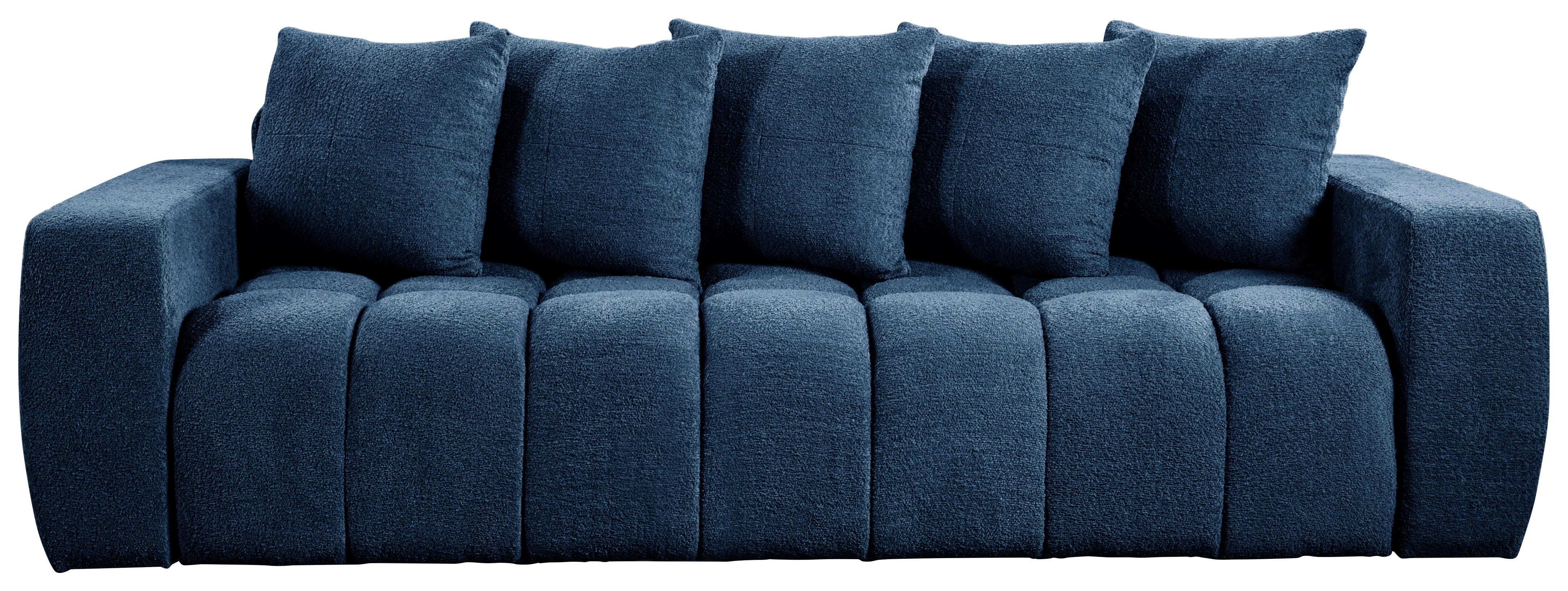 Schlafsofa Cloud Blau B: 250 Cm - Blau/Schwarz, Basics, Textil (250/86/140cm) - Livetastic