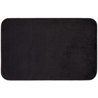 Badematte List Schwarz 45x70 cm Rutschhemmend - Schwarz, KONVENTIONELL, Textil (45/70cm) - Ondega