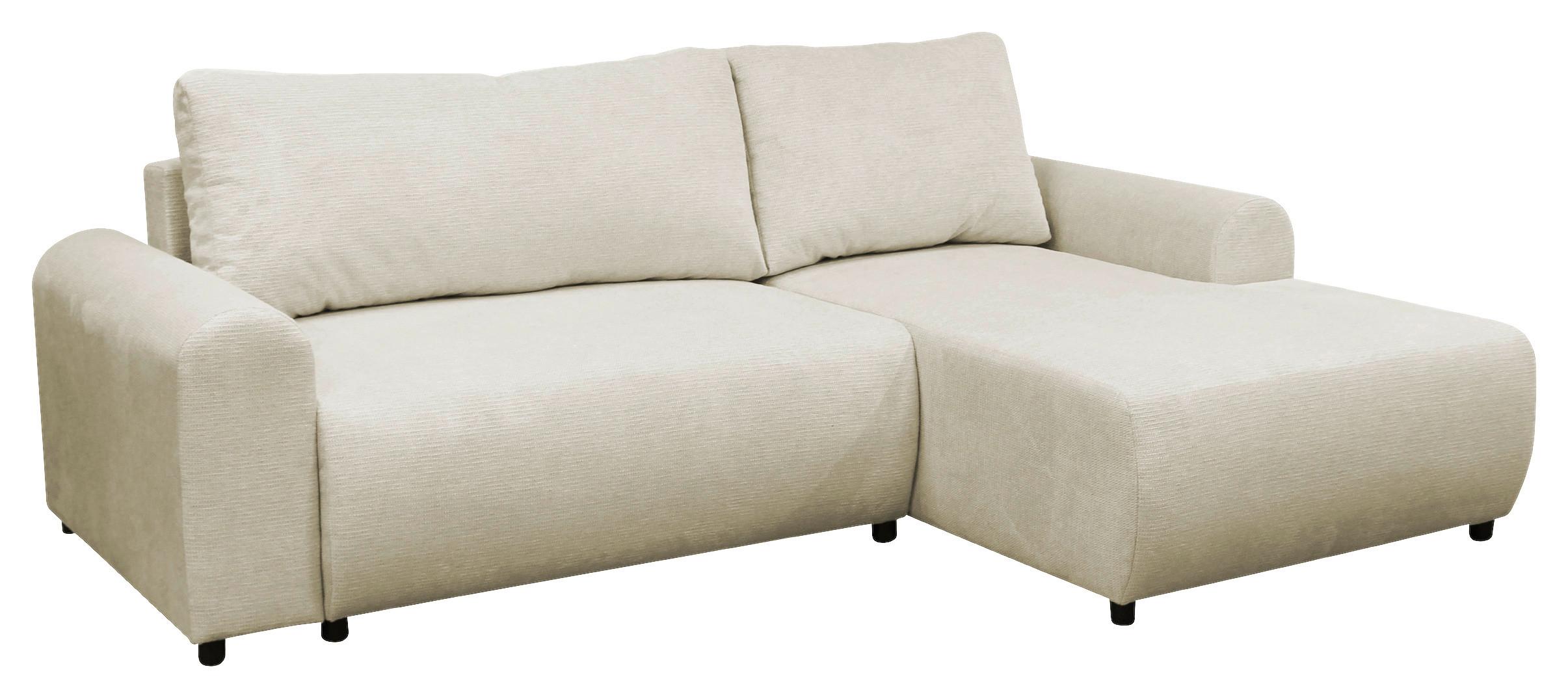 Ecksofa Velo Beige S: 250x160 cm - Beige/Schwarz, Design, Textil (250/160cm) - MID.YOU