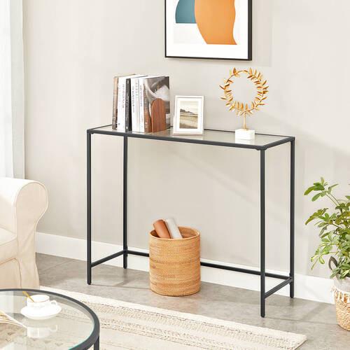 Konsolentisch B: 100 Cm Schwarz - Schwarz, Trend, Glas/Metall (100/35/80cm) - Boxxx