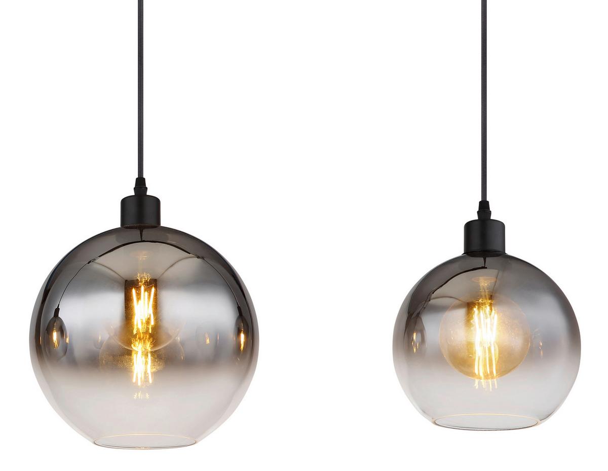 Hängeleuchte 58227-3hb - Schwarz, Design, Glas/Metall (95/25/120cm) - Globo