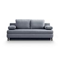 Schlafsofa Sorto Blaugrau B: 200cm - Blaugrau/Schwarz, Basics, Holz/Textil (200/91/100cm) - MID.YOU