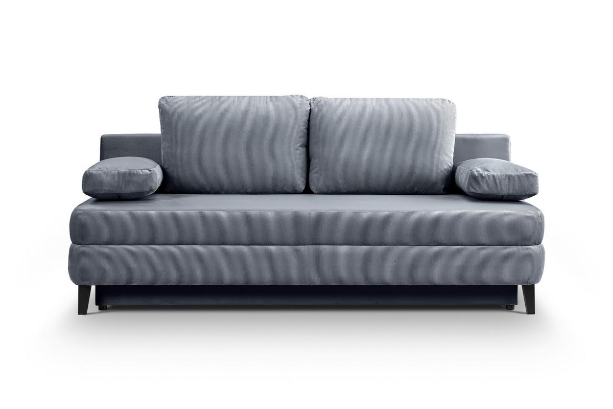 Schlafsofa Sorto Blaugrau B: 200cm - Blaugrau/Schwarz, Basics, Holz/Textil (200/91/100cm) - MID.YOU