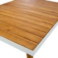 Loungegarnitur 3 -Teilig. Madeira aus Stahl/Holz mit Kissen - Dunkelgrau/Weiß, MODERN, Holz/Textil (90/30/70cm) - Beldano