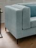 3-Sitzer-Sofa Roma Hellblau Kord - Petrol/Schwarz, Design, Textil (250/82/112cm) - Livetastic