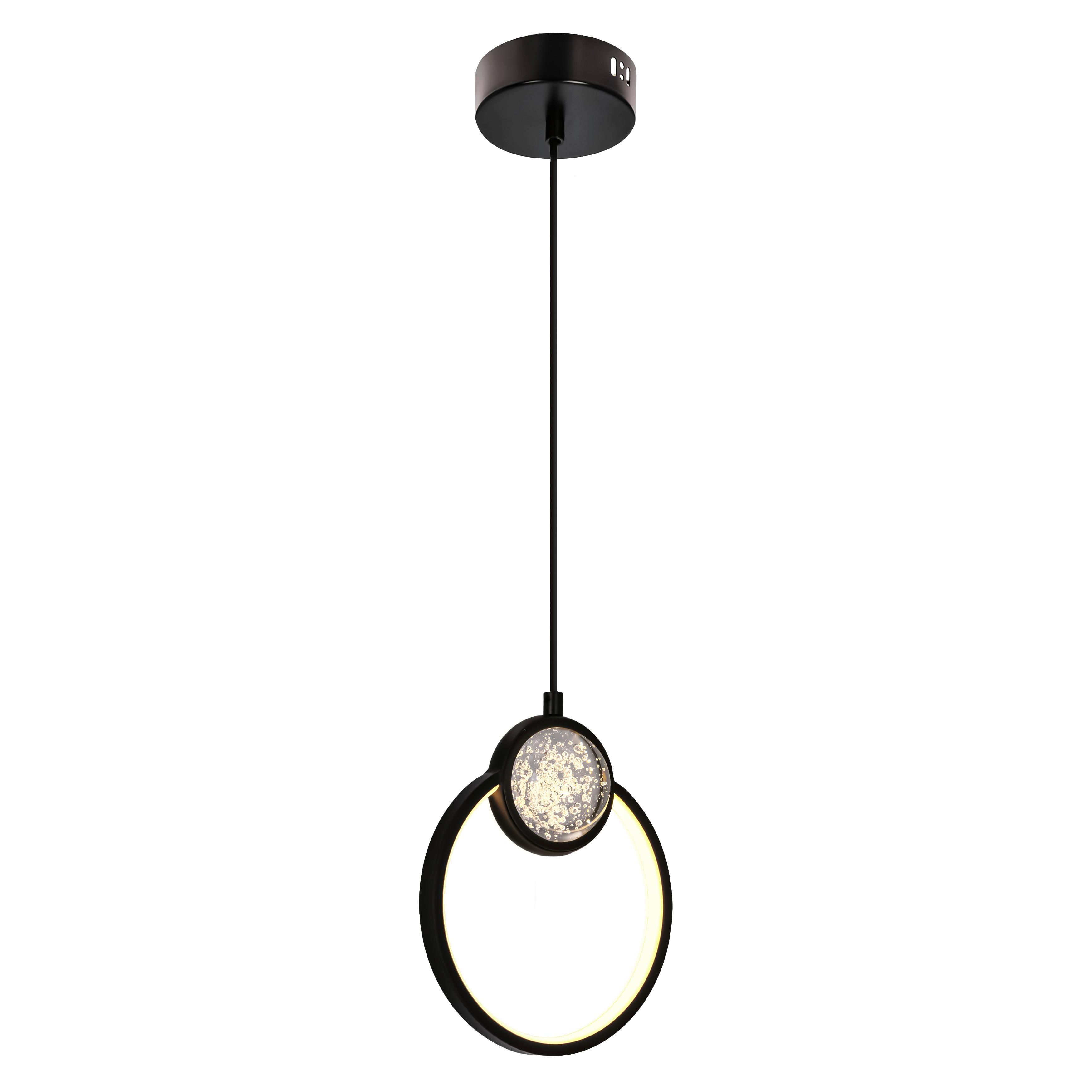 LED-Pendelleuchte 31-35592 Lacrima - Schwarz/Weiß, KONVENTIONELL, Kunststoff/Metall (20/7,8/120cm)