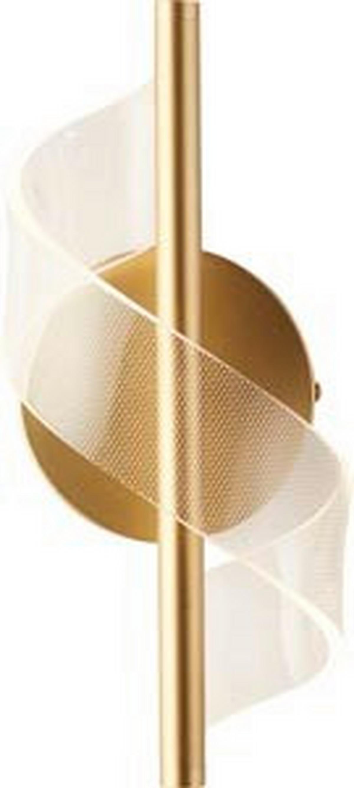 LED-Wandleuchte 67307go Lux & Belle - Transparent/Messingfarben, Design, Kunststoff/Metall (30cm)