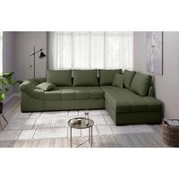 Eckschlafsofa Alvito Grün S: 298x202 Cm - Schwarz/Grün, MODERN, Textil (298/202cm) - MID.YOU