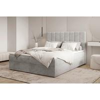 Boxbett Paris Lf: 140x200 Grau - Schwarz/Grau, MODERN, Holz/Kunststoff (140/200cm) - MID.YOU