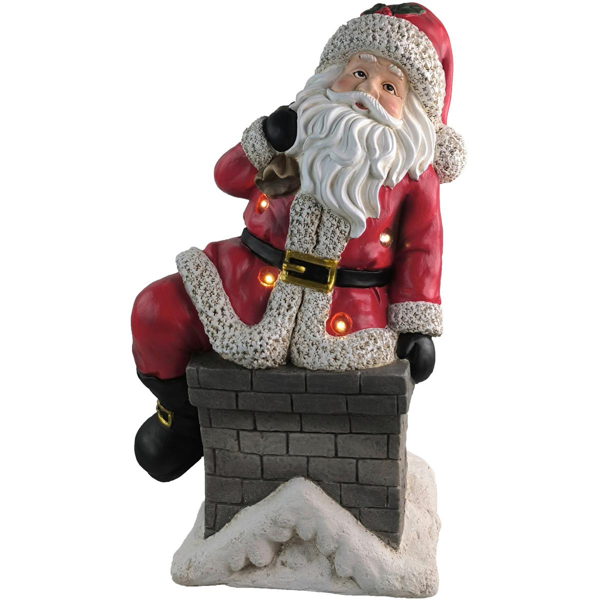 Weihnachtsmann David - Rot/Schwarz, KONVENTIONELL, Stein (33/26/54cm) - Luca Bessoni