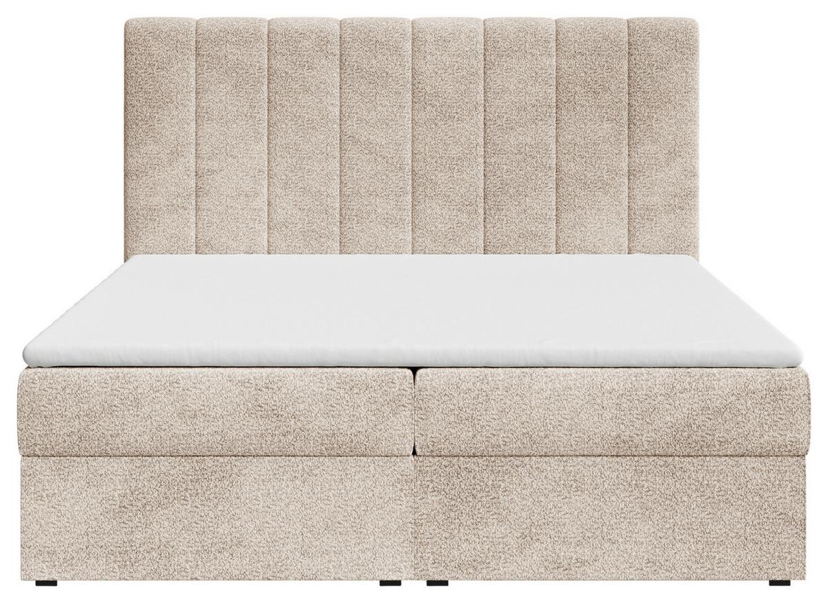 Boxbett Paris Lf: 160x200 Beige - Beige/Schwarz, MODERN, Holz/Kunststoff (160/200cm) - MID.YOU