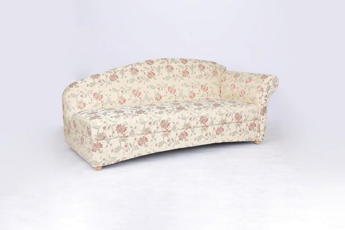 3-Sitzer Loretta ca.193x83x85 cm, Armlehne rechts - Hellbraun/Perlmutt, Basics, Holz/Textil (193/83/85cm)