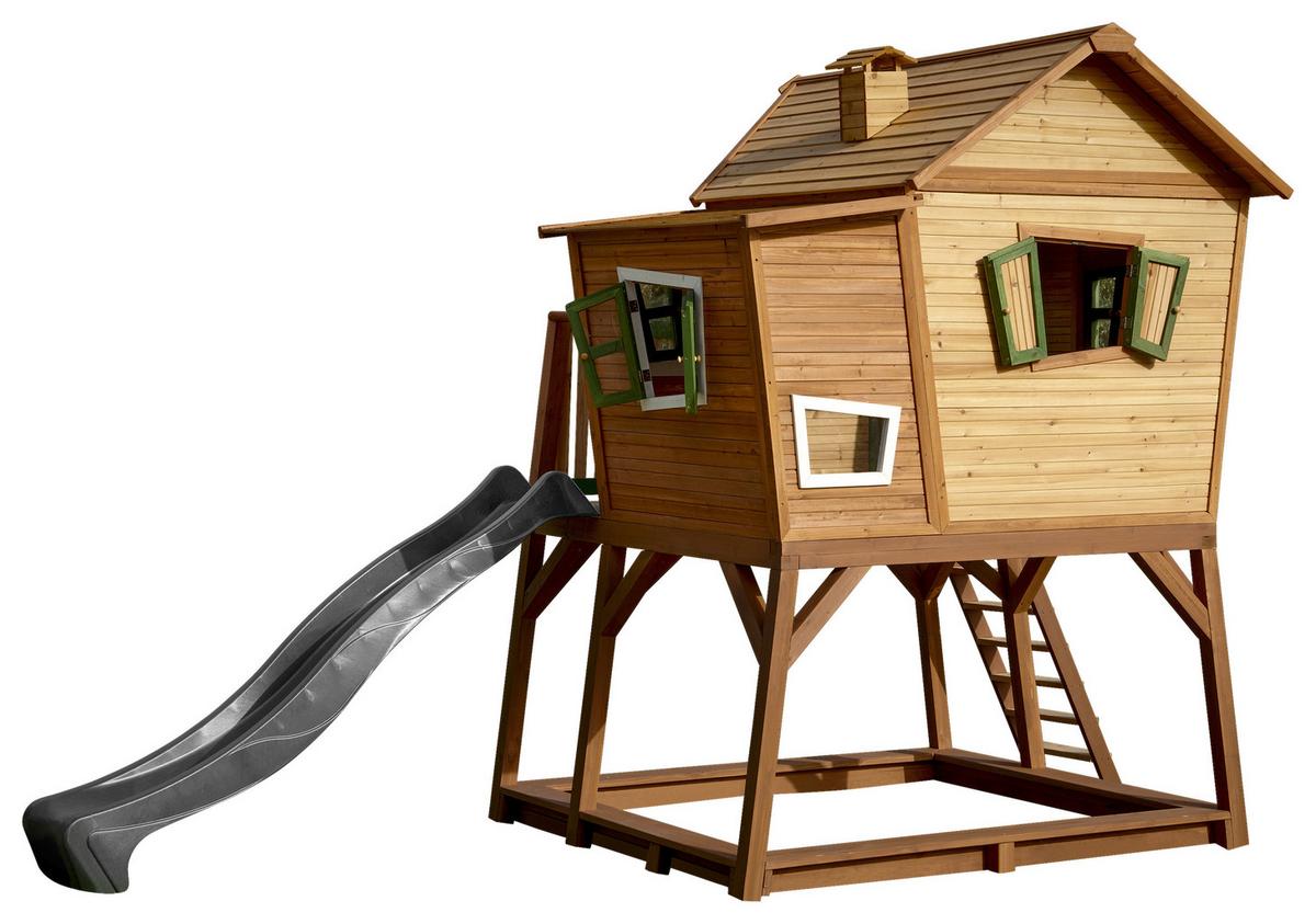 Spielturm A030.150.80 - Braun/Grau, KONVENTIONELL, Holz (432/288/193cm) - Ambia Garden