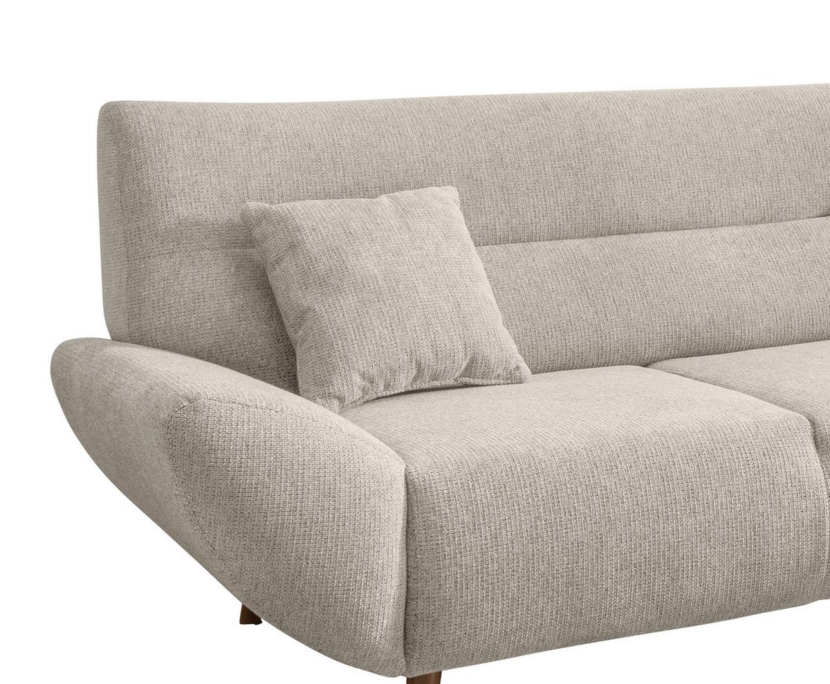 Ecksofa Chenille Beige S: 290x166 cm - Wildeiche/Beige, MODERN, Textil (290/166cm) - MID.YOU