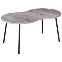 Couchtisch Mirola Weiß L: 90 Cm - Schwarz/Weiß, Design, Holzwerkstoff (90/41/42cm) - MID.YOU