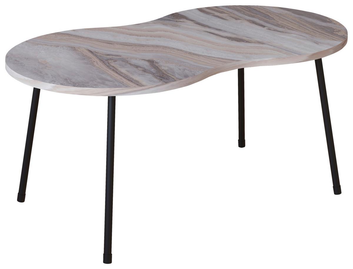 Couchtisch Mirola Weiß L: 90 Cm - Schwarz/Weiß, Design, Holzwerkstoff (90/41/42cm) - MID.YOU