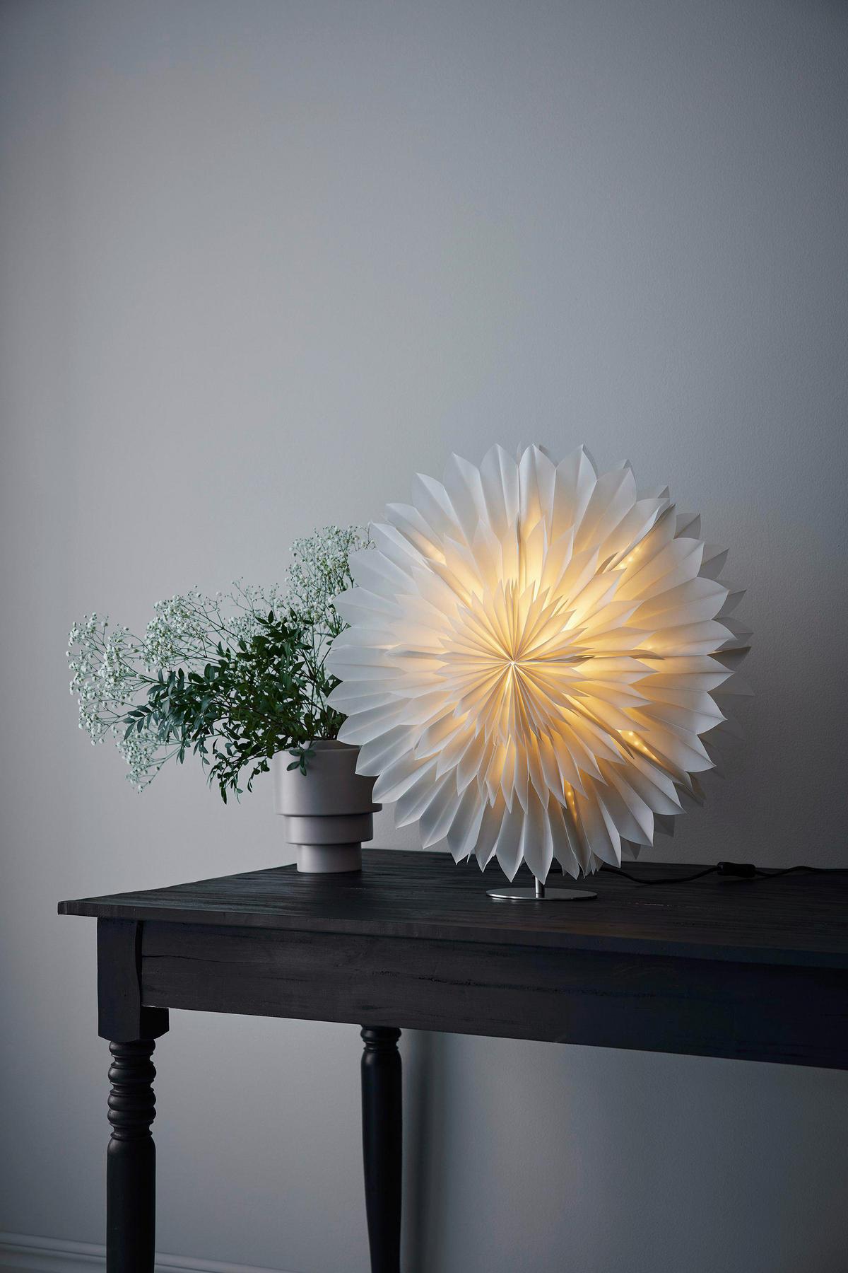 LED-Dekoleuchte Solina Table Star 60 - Weiß, Basics, Papier (60/62/10cm) - Markslöjd