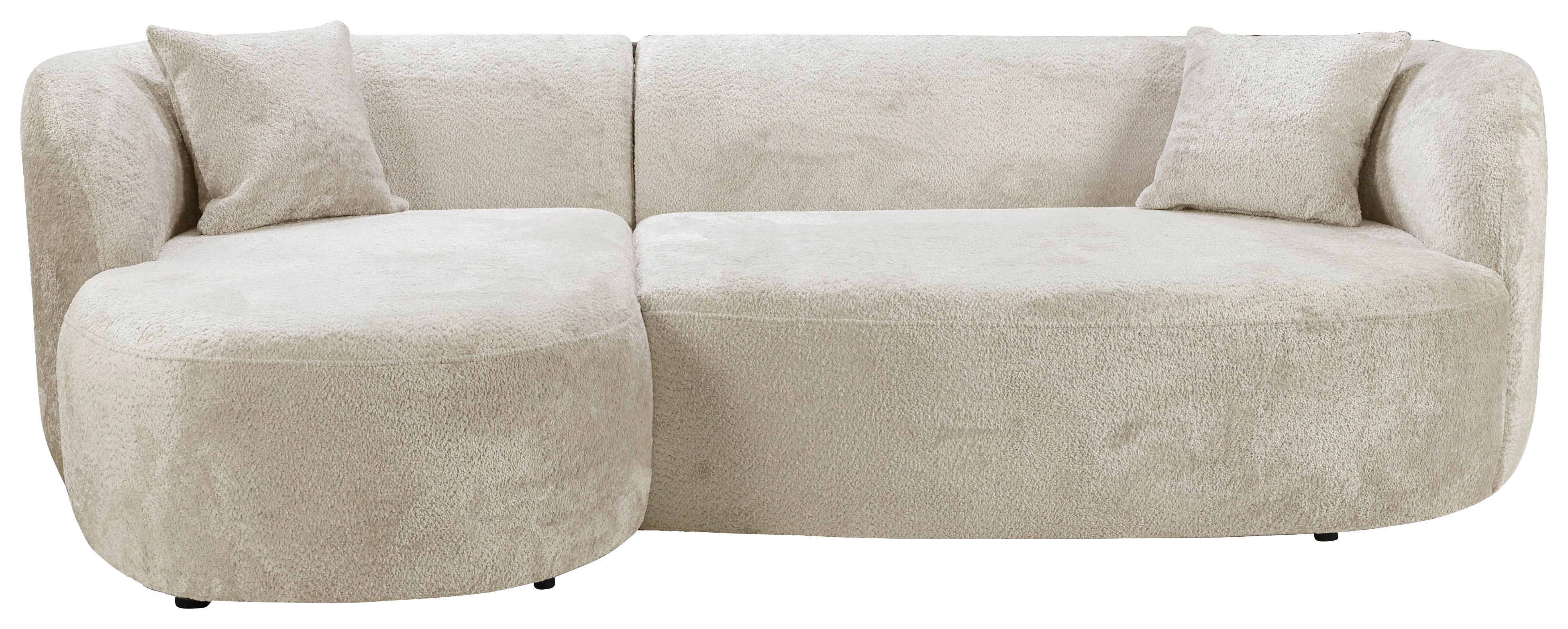 Ecksofa Flick Weiß/Schwarz, 143 cm - Schwarz/Weiß, Design, Textil (143/264cm) - MID.YOU