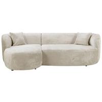 Ecksofa Flick Weiß/schwarz, 143 Cm - Schwarz/Weiß, Design, Textil (143/264cm) - MID.YOU