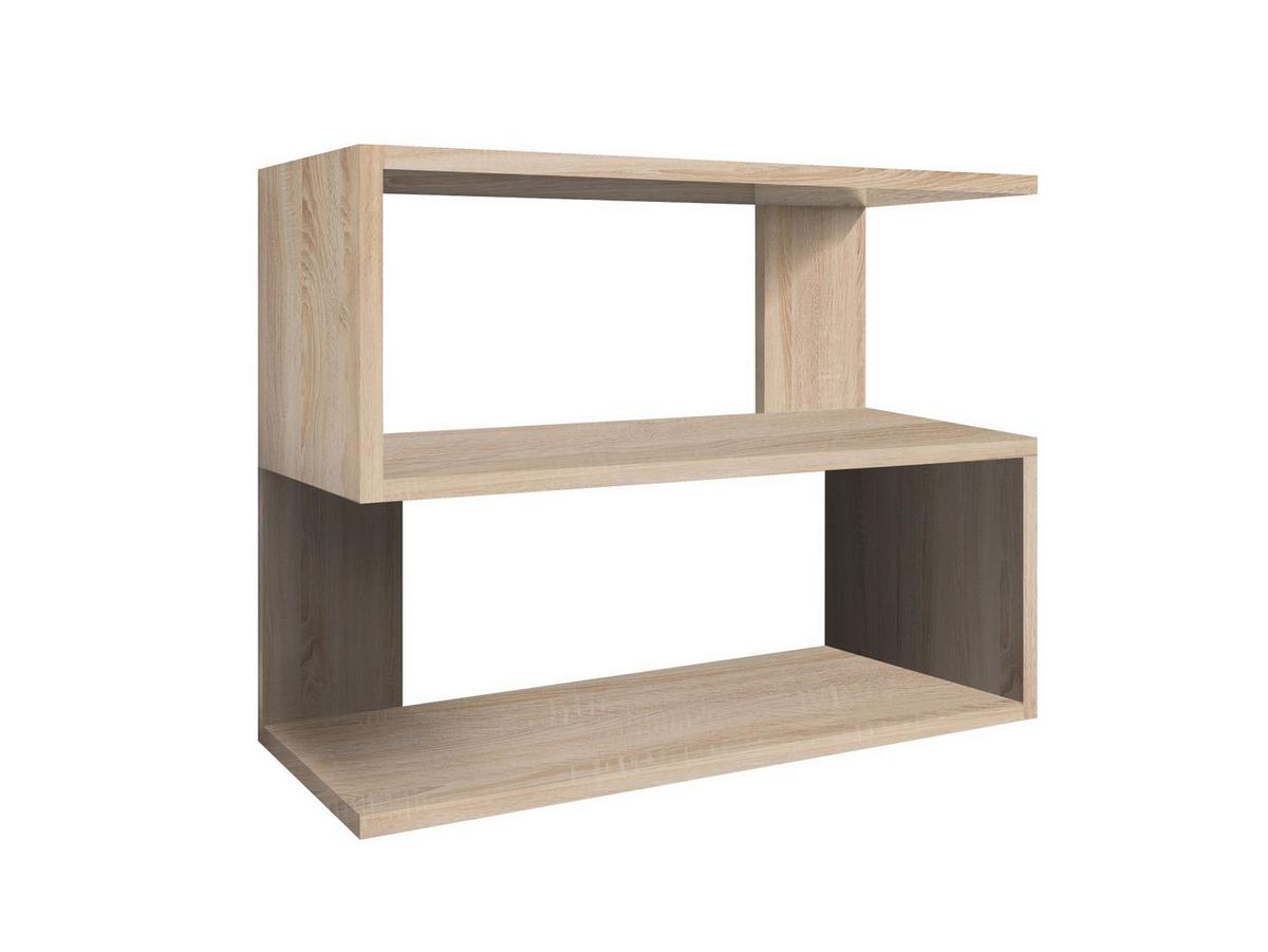 Falipolc Mistral Sonom Tölgy Dekorral - Sonoma tölgy, Basics, faalapú anyag (60/46/25cm)