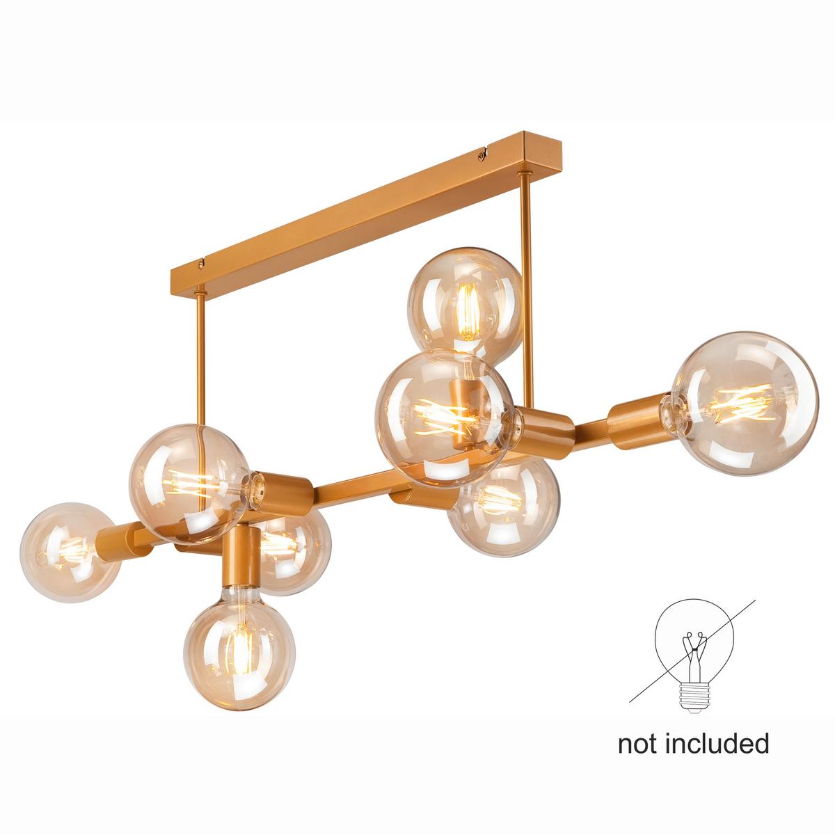 Hängeleuchte Astrid Goldfarben H: 90 cm - Goldfarben, Basics, Glas/Metall (90cm)