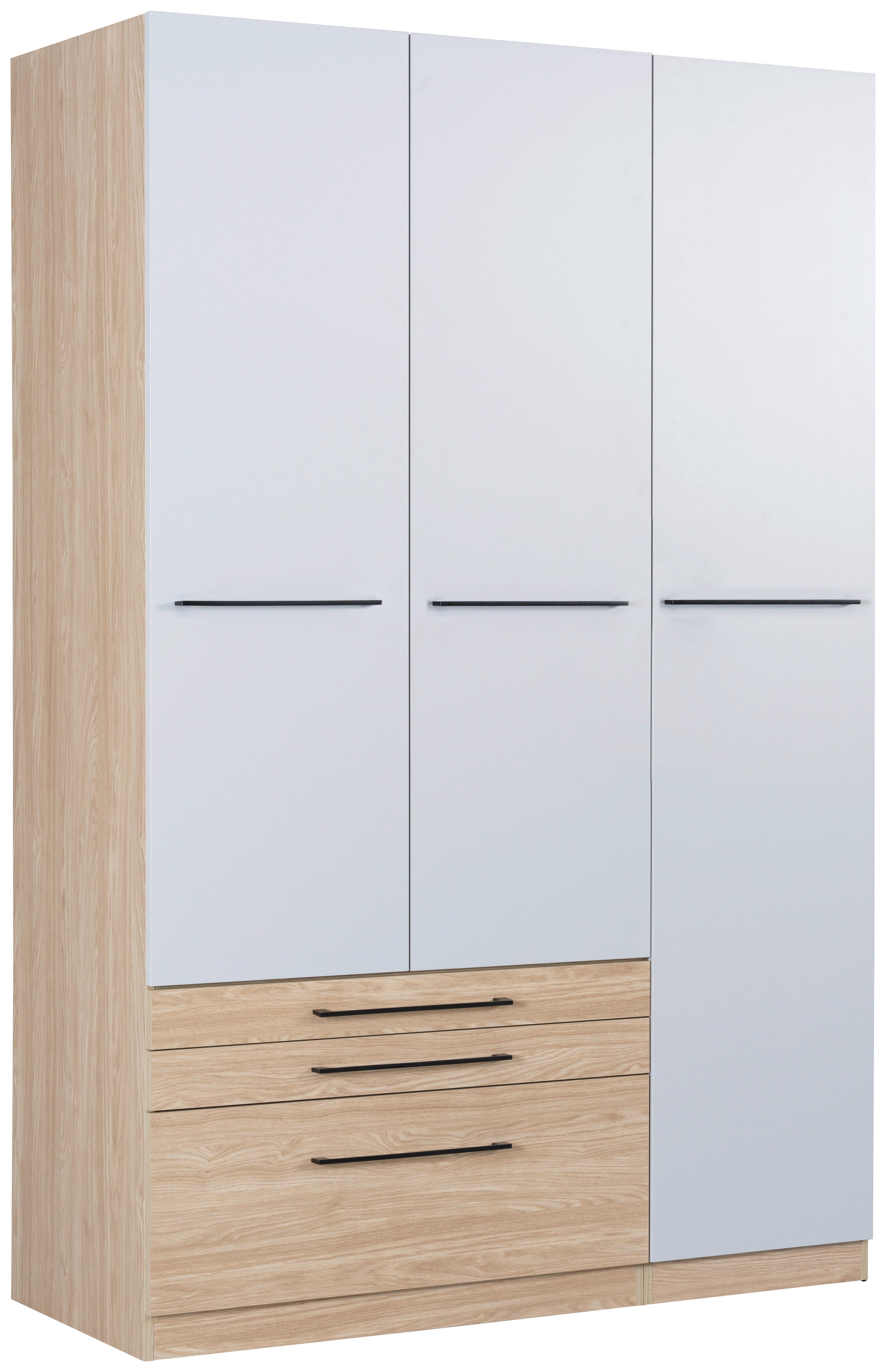 Kleiderschrank Unit - Eichefarben/Hellgrau, KONVENTIONELL, Holzwerkstoff (137/210/58cm) - Ondega