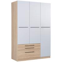 Kleiderschrank Unit - Eichefarben/Hellgrau, KONVENTIONELL, Holzwerkstoff (137/210/58cm) - Ondega