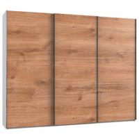 Schwebetürenschrank 300cm Level, Weiß/Eiche Dekor - Eichefarben/Weiß, MODERN, Holzwerkstoff (300/236/65cm) - MID.YOU