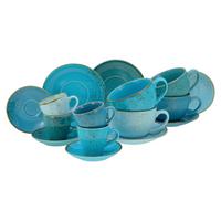 Tassenset Keramik 16-Teilig Blau - Blau, Basics, Keramik - Creatable