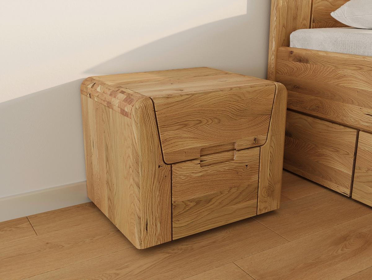 Nachtkästchen Zeno Naturfarben /Wildeiche B: 50 cm - Wildeiche/Naturfarben, MODERN, Holz (50/40/42cm) - MID.YOU
