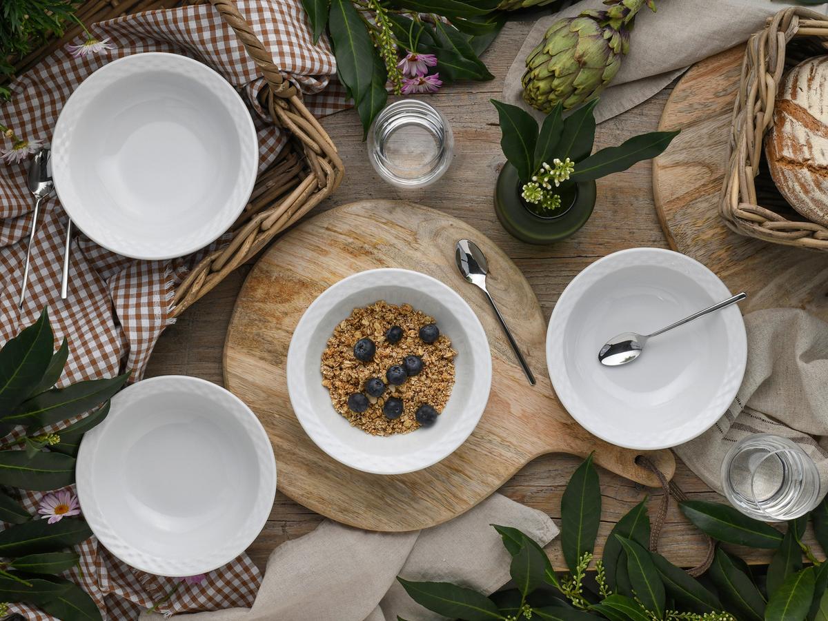 Müslischalenset Polo weiss Porzellan, 6-teilig - Weiß, Basics, Keramik (17,5cm) - Creatable