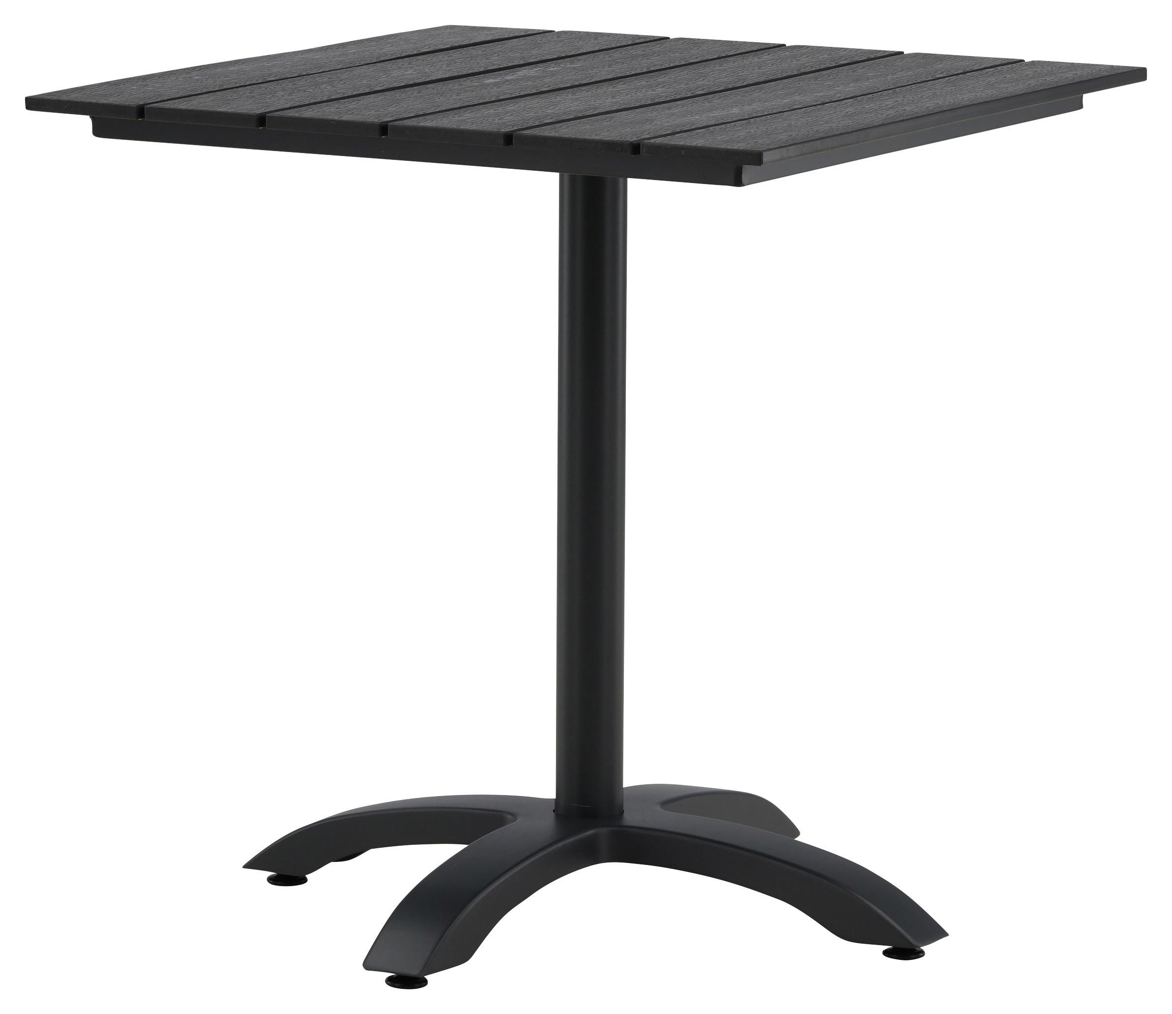 Gartentisch Colorado Aluminium L: 70cm - Schwarz, KONVENTIONELL, Kunststoff/Metall (70/74/70cm) - Gardenson