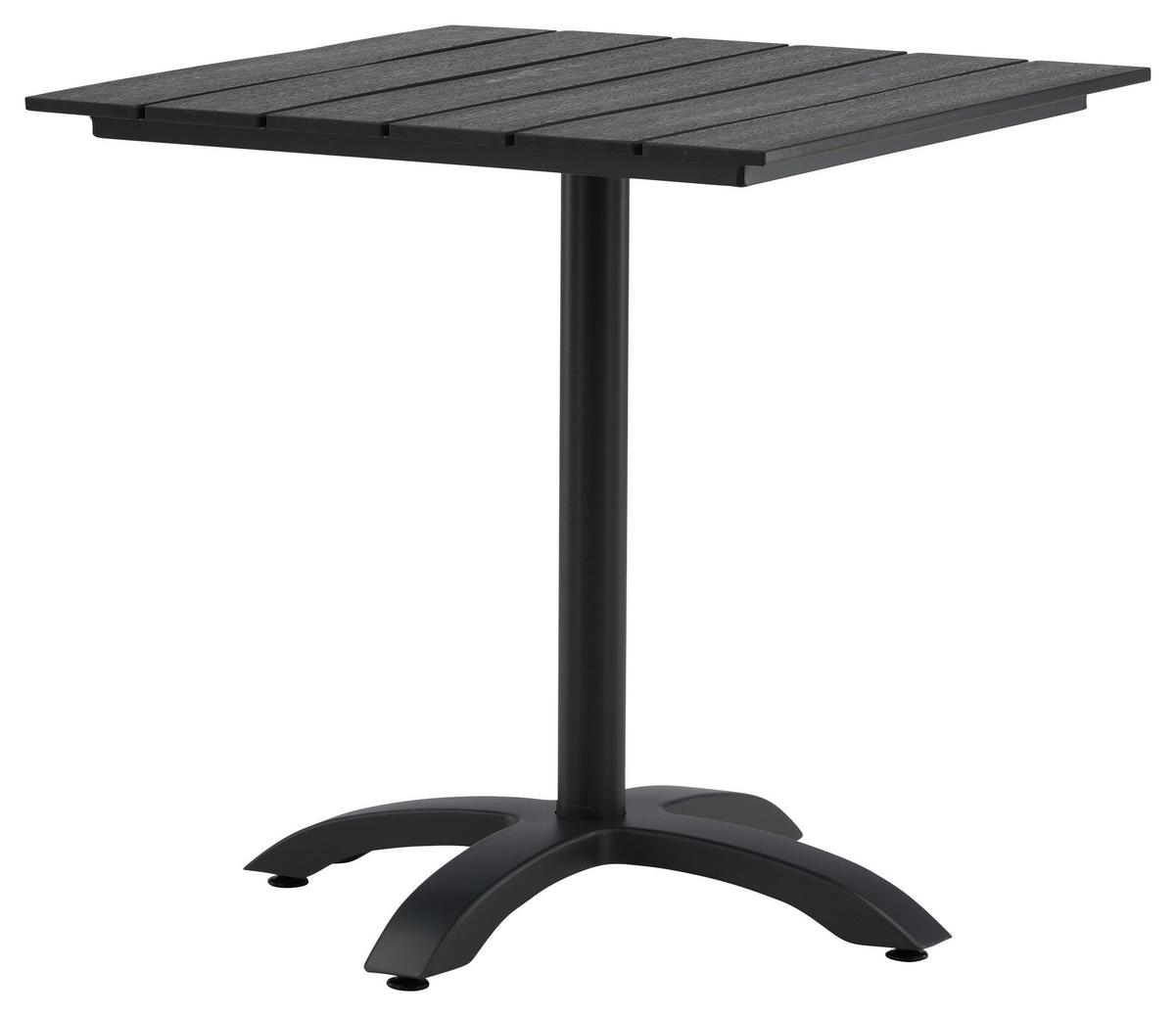 Gartentisch Colorado Aluminium L: 70cm - Schwarz, KONVENTIONELL, Kunststoff/Metall (70/74/70cm) - Gardenson
