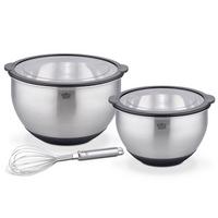Rührschüsselset Primo Edelstahl, 3-teilig - Edelstahlfarben, Basics, Metall - GSW