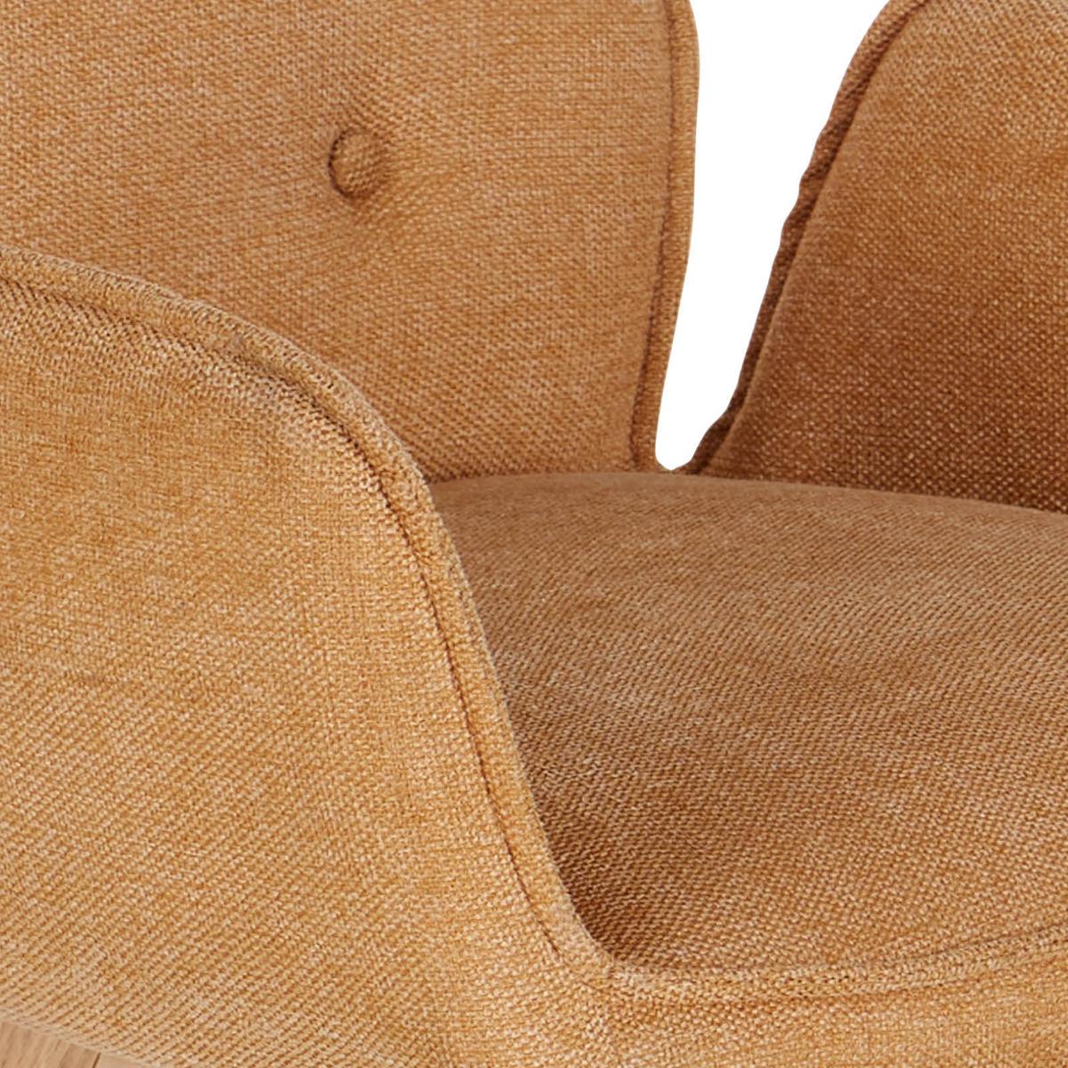Armlehnstuhl Betty Eichefarben Gepolstert - Currygelb/Eichefarben, KONVENTIONELL, Holz (60/90/67cm)